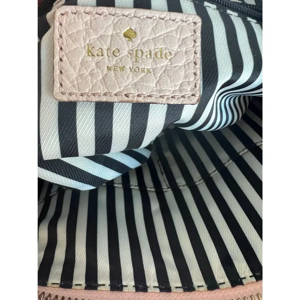 Kate Spade Southport‎ Avenue Jenny Pink Pebbled Leather Crossbody Hand Bag Purse